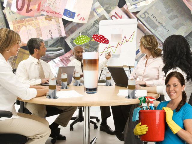 The new strategy — money raining on the office table